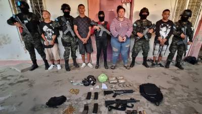 Sospechosos detenidos tras en el enfrentamiento en la colonia Ebenezer de Chamelecón.