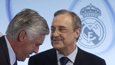 Florentino Pérez y Carlo Ancelotti fracasaron en la presente temporada en la Liga de Campeones.