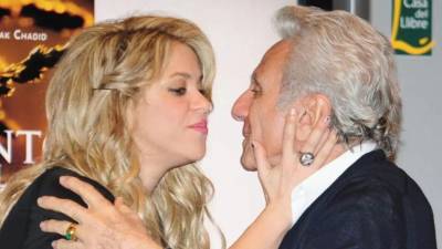 La cantante Shakira y su padre.