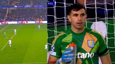 Emiliano Martínez se mostró asombrado por el penal que concedió su compañero.