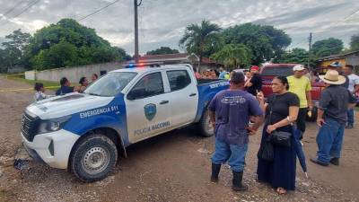 Escena donde fue asesinado Gerson Cruz en el municipio de Santa Rita, Yoro.