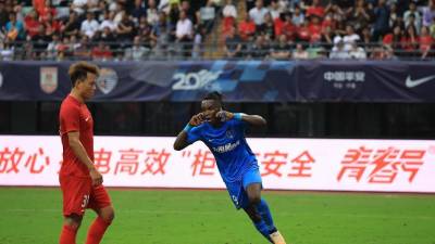 Rubilio Castillo rompe su sequía y vuelve a marcar en la Superliga de China