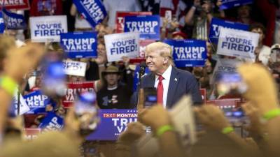 Trump durante un evento de campaña en Montana durante el fin de semana.