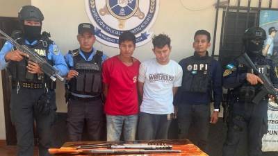 Wilmer Adoni Brizuela Andrade y Moisés Alexander Flores Andrade fueron capturados en Copán por el delito de asesinato.