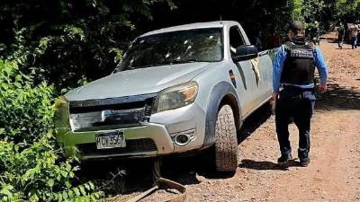 Escena donde fueron asesinados dos hombres en Naranjitos, Santa Bárbara.
