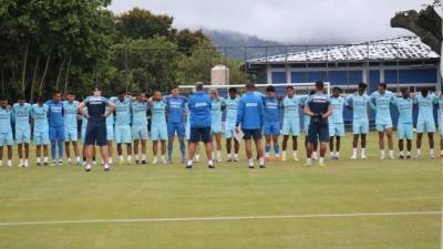 Entrenamiento de Motagua bajo el mando de Diego Vázquez previo al partido por el repechaje ante el Olancho FC.