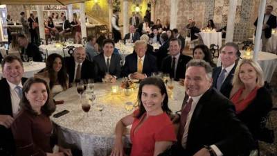 Reunión del primer ministro de Canadá y el presidente electo de Estados Unidos, Donald Trump.