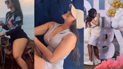 Bella chica anunció en redes sociales estar embarazada y el padre del bebé es un futbolista del Motagua.