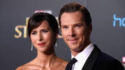 El actor Benedict Cumberbatch y su esposa, Sophie Hunter.