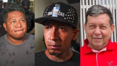 Erlin Margarito Escoto y Aníbal Josué Aguilar están en prisión por el asesinato de Óscar Bustillo Oseguera, derecha, candidato a diputado por el partido Libre.