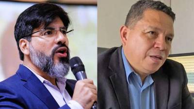 Johel Zelaya, fiscal general (a la izquierda en la imagen), y Luis Javier Santos (derecha).