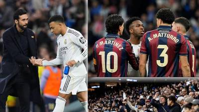 Las imágenes de la primera victoria de Álvaro Arbeloa como entrenador del Real Madrid que le ganó 2-0 al Levante de Kervin Arriaga en un Santiago Bernabéu que estalló contra los jugadores merengues y uno de los más señalados fue Vinicius.