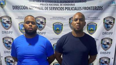 Daniel Fernando Quiñónez Martínez y Sucre Quiñónez Martínez, los dos sospechosos detenidos.