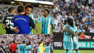 Las imágenes del amistoso de la Selección de Honduras contra Argentina que se saldó 2-0 para la Albiceleste, que no contó con Messi, pero que se robó el show en Texas.