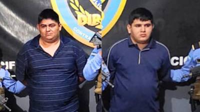 Los detenidos fueron presentados en la sede de Dipampco en San Pedro Sula.