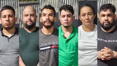 Los seis sospechosos fueron capturados en Macuelizo, Santa Bárbara, occidente de Honduras, donde tenían su centro de operaciones, indicaron las autoridades.