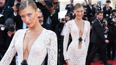 ¡Preciosa! Así lució la modelo Bella Hadid en la alfombra roja del Festival de Cannes.