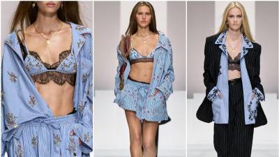 Dolce &amp; Gabbana encapsulan la audacia de la firma, elevando la lencería a una pieza de lujo versátil para la mujer contemporánea.Se lucen debajo de chaquetas sastre estructuradas, “blazers” y blusas, destacando el contraste entre la corsetería y la sastrería.