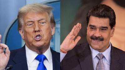 Fotografías de archivo donde aparecen el presidente de Estados Unidos, Donald Trump, y el presidente de Venezuela, Nicolás Maduro.