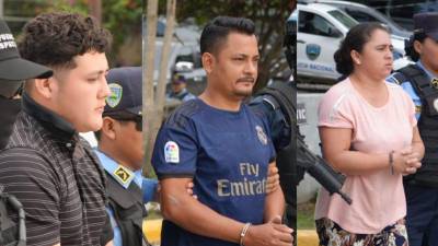 Momentos de la captura de los tres implicados en el tráfico de personas en San Pedro Sula.