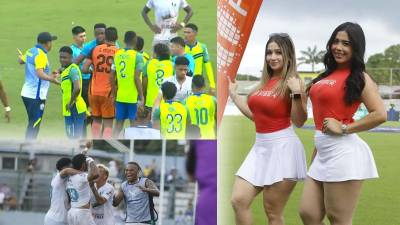 Las imágenes del estreno del Platense en la triangular B del Torneo Apertura 2025. El Tiburón empató 1-1 contra Potros del Olancho FC en el estadio Excélsior de Puerto Cortés.