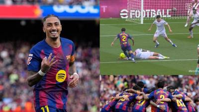 El FC Barcelona logró una contundente victoria ante el Sevilla FC en la jornada 28 de <b>LaLiga</b>, marcada por un penal polémico y un espectáculo individual de Raphinha, quien se lució con un triplete que sentenció el encuentro y confirmó el dominio del equipo culé.