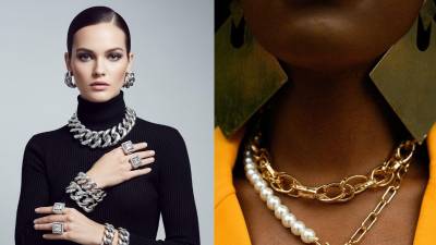 La clave está en el equilibrio: combina piezas atrevidas con collares llamativos de otra composición como las perlas, piezas elaboradas en madera u otra piedra natural.