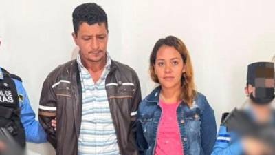 Momentos de la captura de Yolman Reyes, de 47 años, y Keilyn Castañeda, de 30.
