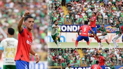 Emanuel Hernández marcó de cabeza el gol del empate 1-1 del Olimpia en la final contra el Marathón.