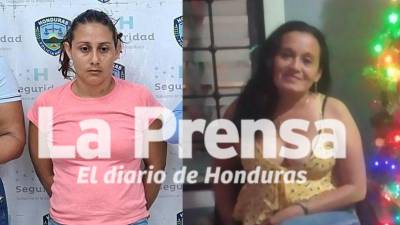 A la izquierda, Sayda Yolany Delcid Orellana, la mujer acusada de matar a Carla Garmendia (foto a la derecha) en un bar de El Progreso, Yoro.