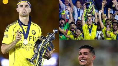 Entre lágrimas, abrazos y mucha emoción, Cristiano Ronaldo celebró el campeonato del Al Nassr en una noche histórica para el club saudí.