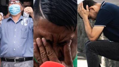 Tristeza total en las afueras de un reconocido centro asistencial en San Pedro Sula tras el fallecimiento de Orinson Amaya, presidente del Marathón