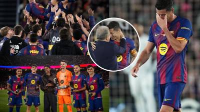 Las imágenes del triunfo del Barcelona (3-1) contra el Betis en la jornada 37 de la Liga Española, en lo que fue el adiós de Robert Lewandowski en el Camp Nou como jugador azulgrana. Se despidió entre lágrimas.