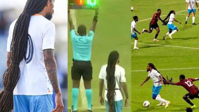 Aedan Scipio, el futbolista con el look más exótico de Concacaf, vuelve a ser noticia debido a su largo cabello que provocó las expulsiones de dos rivales en partido de la Nations League con la penúltima selección del ranking FIFA.