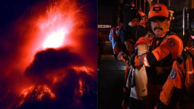 Las autoridades de protección civil de Guatemala evacuaron este martes a al menos dos aldeas por el aumento de las erupciones del volcán de Fuego, ubicado en el centro del país centroamericano. Fotografías: EFE
