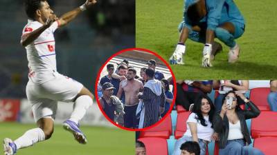 Las imágenes del caliente Clásico que ganó Olimpia (0-1) al Motagua que se manchó con el enfrentamiento entre las barras previo al inicio del partido en las afueras del estadio Nacional Chelato Uclés, dejando aficionados heridos.