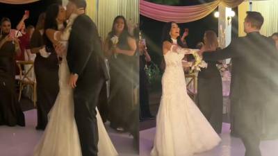 Karlen Pérez y Gustavo Leone, ambos reconocidos presentadores de televisión en Honduras, por fin dieron en Sí acepto en una hermosa ceremonia celebrada el pasado sábado.