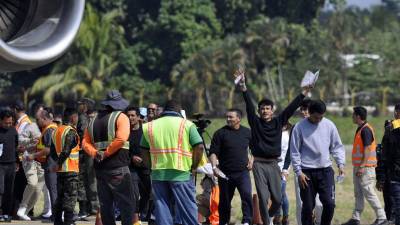 Estados Unidos deportó hondureños en aviones militares.