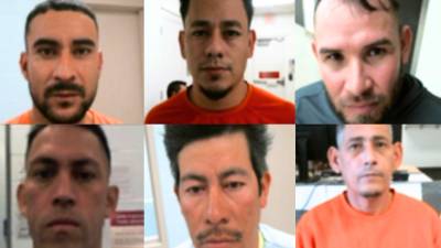 Fotografías de los seis hondureños deportados por Estados Unidos.