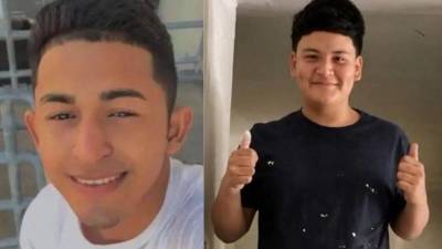 Fotos en vida de Denis Isaías Anariba Herrera y Nelson Davian Portillo Martínez, los dos hondureños que murieron.