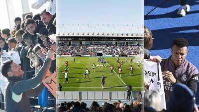 Real Madrid se entrenó este martes 30 de diciembre en Valdebebas ante miles de aficionados, desatando la locura por los jugadores, entre ellos Kylian Mbappé.
