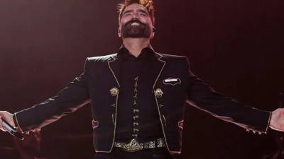 El cantante mexicano Alejandro Fernández durante un concierto en Ciudad de México (México).