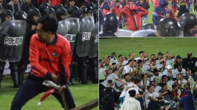 Antigua GFC se coronó bicampeón del fútbol guatemalteco este sábado, en una final marcada por la tensión y que terminó en trifulca. En el duelo hubo contraste de emociones para dos futbolistas hondureños: uno celebró el título, mientras el otro se marchó con la derrota.