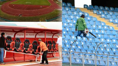 El estadio Olímpico Metropolitano albergará la final de ida Marathón vs Olimpia y lo están puliendo para que quede en perfectas condiciones para el domingo 4 de enero.