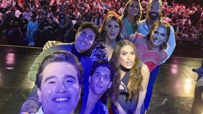 Imagen de la presentación de famosos ayer miércoles.