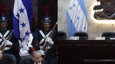 El Congreso Nacional instaló la primera legislatura del año reincorporando el color azul marino a la Bandera Nacional, que reemplaza al azul turquesa que se había utilizado durante los cuatro años del gobierno de la presidenta Xiomara Castro.