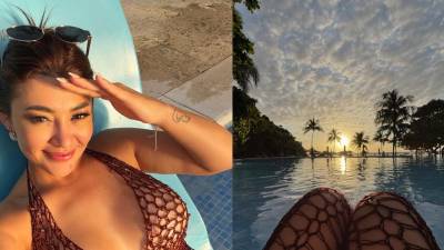 La presentadora de televisión Milagro Flores compartió con sus seguidores de las redes sociales unas hermosas postales en donde se le ve disfrutando en Roatán, unos de los destinos turísticos más visitados de Honduras.