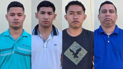 Acusados Kevin Uliser Maradiaga Centeno, Rolin Vicente Torres López, José Eliezer Oseguera Aguilar y Óscar Andrés Blandín Blandín.