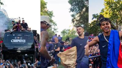 El Barcelona festejó con todo en las calles tras consagrarse campeón de la Liga Española 2025-2026: te compartimos algunas de las mejores imágenes.