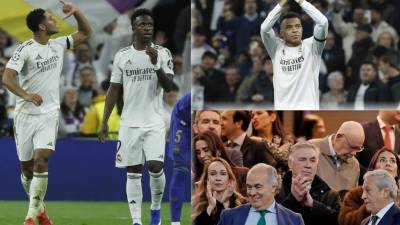 En imágenes, así fue la goleada que le metió el Real Madrid (6-1) al Mónaco en la séptima jornada de la fase liga de la Champions League, en el Santiago Bernabéu, con un gran Vinicius y Mbappé.